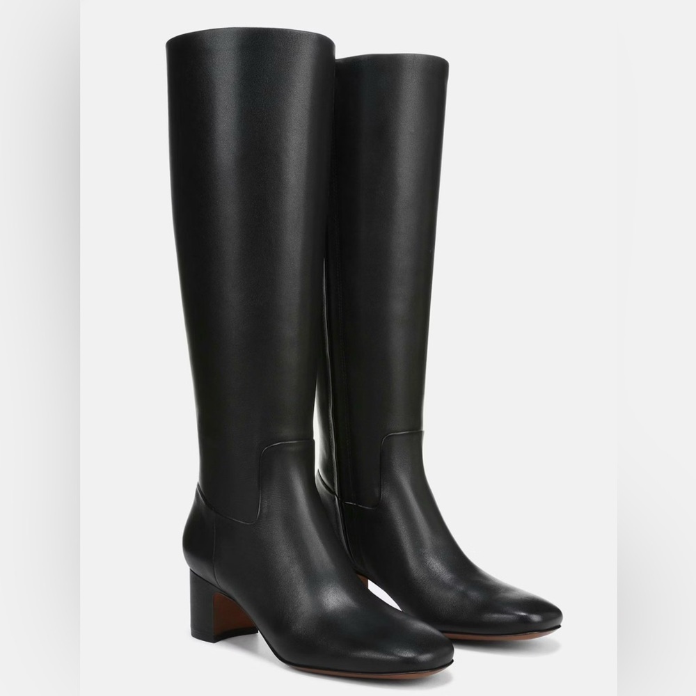 Vince Kellan Tall Leather Boots | Black | Size 6 | Nwob